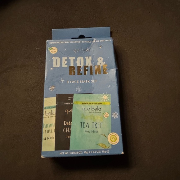 Detox & Refine Face Mask Set - Blue, Green, Black - Picture 1 of 2